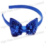 Sequin Sewed Ribbon Bow Alice Band