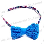 Crocheted Bow Alice Band