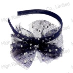 Dotted Mesh Bow Alice Band