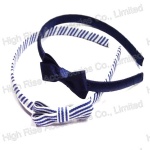 Stripe Bow Alice Band