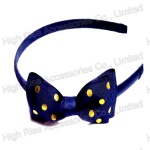 Yellow Dots Ribbon Bow Alice Band