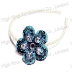 Sequin And Stones Ornament Flower Alice Band