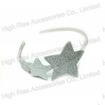 Silver Glitter Stars Alice Band