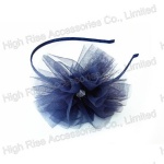 Blue Mesh Flower Alice Band