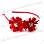 Pom Pom Flower With Pearls Ornament Alice Band