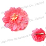 Pink Mum Flower Alligator Hair Clip