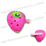 Felt Strawberry Duck Clip