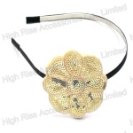 Golden Sequin Flower Alice Band