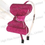 Glitter PU Leather Bow Alice Band