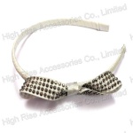 Studded Ribbon Bow Alice Band