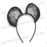 Black Lace Ear Alice Band