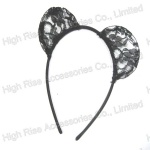 Floral Semi-circle Lace Ear Alice Band