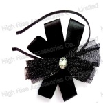 Glitter Mesh And Ribbon Flower Alice Band