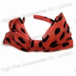 Large Dots Chiffon Bow Alice Band, Party Headband