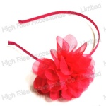 Pink Chiffon Flower Alice Band