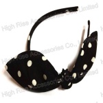 Dotted Chiffon Wire Bow Alice Band