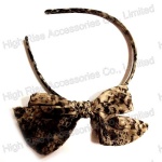 Large Animal Pattern Bow Alice Band