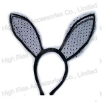 Dotted Lace Rabbit Ear Alice Band