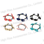 Polka Dotted Bows Hair Elastic Band