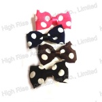 Polka Dotted Bow Hair Clip