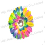 Rainbow Color Flower Alligator Clip