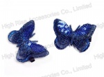 Blue Sequin Butterfly Hair Clip
