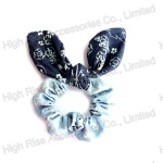 Two-tone Jean Ear Scrunchie