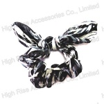 White and Black Pattern Scrunchie