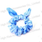 Blue Dyeing Fabric Scrunchie