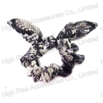 Snake Pattern Bow Scrunchie