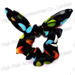 Large Colored Polka Dots Wired Tail Scrunchie