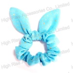 Golden Glitter Dots Scruchies With Wired Bow