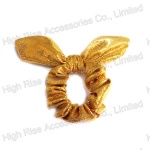 Golden Glitter Wired Bow Scrunchie
