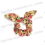 Floral Flowers Pattern Wired Tail Scrunchie