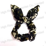 Camouflage Uniform Pattern Wired Bow Scrunchie