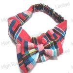 British Grid Bow Elastic Headband