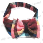 British Grid Bow Headband