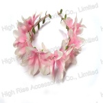 Pink Flower Crown Alice Band, Garland Headband