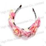 Pink Flower Crown Garland Alice Band